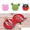 Nail Manicure Set Wholesale 7st/Set Cute Animals Nail Art Manicure Set Clipper Eyebrow Scissor Cliper Ear Spoon Doubleheaded Dead S DHPQJ