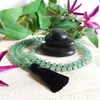 Kedjor Natural Aventurine Hand Knutt Mala halsband Boho smycken Healing Stone Pray P￤rlor 108