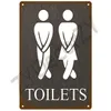 Retro Toilet Metal Painting Poster Metal Sign Decorative Wall Plate Public Place Plaque Vintage Decor 20cmx30cm Woo