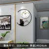ساعات الحائط الإبداعية البسيطة على مدار الساعة الكبيرة غرفة المعيشة الفاخرة الصامتة المعدنية الرقمية التصميم الحديثة تصميم ديكور المنزل 60
