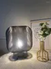 Lampes de table 2022 Champagne fum￩e moderne en verre gris m￩tal d￩coration simple E27 Nordic Korean Style lampe de lecture