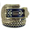 مصمم فاخر BB Belt Simon Belts for Men Women Whlow Diamond Belt Black on Black Blue White Multicolour with Bling Rhinestones كهدية 2023