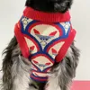 Maglione lavorato a maglia di moda Abbigliamento per cani di design di lusso Cappotto classico per animali domestici di marca Giacche calde invernali per abbigliamento per cani di taglia grande Alta qualità