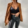 Costumes pour femmes Brown Lace Up Slim Cardigan Blazer Femmes Manteaux Streetwear Manches longues Élégant Bureau Lady Vestes 2022 Automne American Stylish