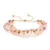 Strand Winding Multilayer Natural Stone Crystal Bead Trendy Adjustable Size Fashion Bracelet For Women Handmade Jewelry