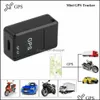 CAR GPS -tillbeh￶r GF07 Magnetic Mini Car Tracker GPS Real Time Tracking Locator Device RealTime Fordon Drop Delivery 2022 Mobil Dh76K