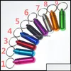 Keychains sleutelhangers mode -accessoires waterdichte sleutelhanger aluminium pil doos kas fles cache houder container sleutelhanging medicijn pa ot1iw