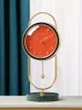 Table Clocks Gold Clock Small Luxury Miniatures Desktop Figurines Modern Watch Home Living Room Decoration Reloj De Mesa