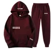 Mens Designer Ess Suits Tracksuit Sportswear Luxo Alta Qualidade Outono Inverno Pa Ow Hoodies Calças Jogger Terno Tracksuits Mulher Roupas Masculinas Tamanho S-3XL