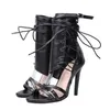 Sandals Black Nude Gladiator Sexy Lady High Heels Designer Women's Cross Strap Bandage Shoes Party Female Ankle Shoe