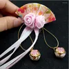 Fournitures de fête, ruban mignon pour femmes et filles, longs glands, décoration de cloche, pince à cheveux, Anime Lolita Cosplay