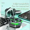 Gaming Headset TWS Trådlösa hörlurar i Ear Bluetooth Earphones Dual Mode Touch Control 9D Stereo Music Earbuds W