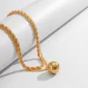 Подвесные ожерелья Ingesight.z Панк Акрил CCB Big Ball Set Set для женщин простые золотые цвета веревки цепь Кокер ювелирные изделия