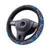 Couvre-volant Belle couverture d'art floral mexicain pour les filles Soft Mexico Protector Universal Fit 14,5-15 pouces voiture