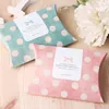 Подарочная упаковка 10 шт. 20pc 50pc 100pcs Polka Pink Dot Box Сумка крафт бумажная подушка Свадебные коробки для пирога Сумки Eco Friendly Kraft