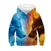 Men's Hoodies 2022-3D Hoodie Teen Boys Lion Print Original Fall Sweatshirts Kids Coat Tops Pullovers Long Sleeves