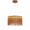 Pendant Lamps Modern Simple Tassel Aluminium Chain Light Lamp Nordic Living Room Restaurant Villa Bedroom El Art