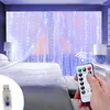 Cordes LED Rideau Lampe Guirlande Blanc Cuivre Guirlande Lumineuse Télécommande USB Fée Chambre Noël Extérieur