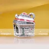 925 Sterling Silver Festive Gingerbread House Christmas Charm Bead Fits European Pandora Style Jewel Charm Armband