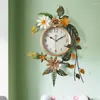 Wall Clocks Quartz Flower Nordic Watch Luxury European Personality Silent MiniMalist Japanese Room Reloj Modern Saatration