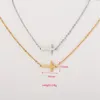 Подвесные ожерелья Золото -крест -ожерелье для женщин отбросить цвет из нержавеющей стали Мода Женщины маленькие боковые украшения ювелирных изделий