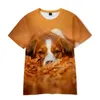 Herr t shirts 2022 mode tryck härlig hund hip hop o-hals 3d t-shirts kvinnor män sommar kort ärm tshirts flickor avslappnad söt djur