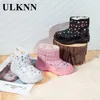 Boots ulknn sepatu berlapis kapas untuk anak-anak sepatu bot salju 2022 gaya baru plus beludru bayi perempuan musim dingin hangat nyaman sepatu t221027