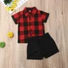 Kledingsets Baby Boy Kids Wedding Formele herenpak Controleert Tops Shorts Kleding