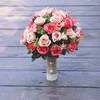 Fiori decorativi Matrimonio Sposa Bouquet Cascata Damigella d'onore Legata a mano Fiore artificiale Decorazione Casa Vacanza Fornitura per feste Floreale europeo