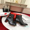 Mezzi stivaletti donna Martin Motorcycle vera vera pelle pieno fiore rivetto lusso rosso moda suole donna lady designer sexy paillettes scarpa A33