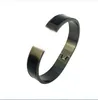 Bracciale di design classico di marca Bracciale di design Gioielli da donna San Valentino 12 mm di larghezza in acciaio inossidabile Taglia 17 19 Versione media Nero con logo