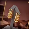 Pendientes de aro, anillo de cadena de oro, joyería de lujo de alta calidad de moda de vanguardia personalizada 2022 para fiesta de mujeres.