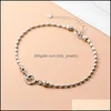 سوار Anklets Miqiao على سلسلة الساق النسائية 925 Sterling Sier Anklets أنثى مجوهرات فطائر الفقرة التايلاندية للفتيات Del Del Dhmtr