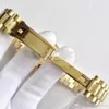 Luxury Men tittar på 18K Gold Dial Diamond Automatic Mechanical Designer Watch President Strap Original folding spänne