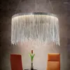Pendant Lamps Modern Simple Tassel Aluminium Chain Light Lamp Nordic Living Room Restaurant Villa Bedroom El Art