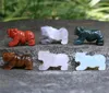 Party Favor 1 Inch Natural Carved Healing Gemstones Tiger Figurines Tiger Crystal Sculpture Statue for Home Decor Meditation Yoga Gifts XB1