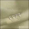 Stud Stud Ciaxy 925 Sterling Silber Stern Ohrringe Für Frauen Romantische Quaste Ohr Kette Doppel Durchbohrt Ohrring Schmuck Geschenke Drop Liefern Dhjo4