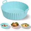 Silicone Basket Pot Tray Liner For Air Fryer Oven Accessories Pan Baking Mold Pastry Bakeware Kitchen Novel Shape Reusable 1104