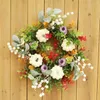 Fiori decorativi 40 cm ghirlanda di eucalipto artificiale bacca porta d'ingresso finestra parete ghirlanda soggiorno decorazione anno