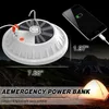 Lanterna da campeggio solare LED Torcia ricaricabile USB portatile Luci impermeabili con Power Bank di emergenza remota per interruzioni di corrente in caso di uragani Interni ed esterni