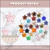 Pendant Necklaces Pendant Necklaces Worry Stones Star Shaped Crystal Bk 0 8 Inch Mini Assorted Pocket Carved Gemstones For Meditatio Otplk