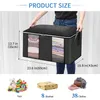 Storage Bags Foldable Quilt Bag Large Capacity Transparent Box Moisture-proof Wardrobe Pillow Organizer Home