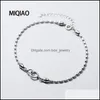 سوار Anklets Miqiao على سلسلة الساق النسائية 925 Sterling Sier Anklets أنثى مجوهرات فطائر الفقرة التايلاندية للفتيات Del Del Dhmtr