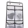 Storage Boxes & Bins 12 Large Mesh Pockets Hanging Shoe Organiser Rack Behind Doors Shoes Household Wall Bag Room Slippers