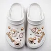 Skodelar Tillbehör 1 Set Jibz Croc Charms Designer Bling Luxury Flower Parfume Decorations For Golden Pearl Shoes 221103