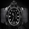 Luxury High Quality Brand Watches 116660 rostfritt stål Sea-Dweller PVD Movement Automatic Mechanical Mens Watch Rubber Strap Wat245o