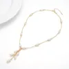 Collane con ciondolo Collana di perle barocche naturali per le donne Nappe della Boemia Collare a catena d'acqua dolce Donna 2022 Regalo di gioielli alla moda
