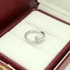Anelli per unghie dello stilista gioielli per donna con pietre piene pavè anello d'amore misura 6 7 8 con scatola204H