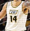 Camisas de basquete universitário VCU personalizadas 2 Marcus Evans 14 Santos-Silva 4 Corey Douglas 23 Issac Vann