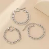 Jewelry punk style simple hollow metal bracelet female hip-hop sweet cool U-shaped buckle Folding Bracelet